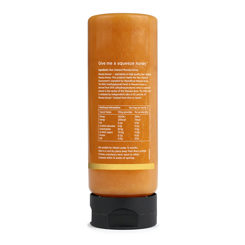 100 MGO Squeezable Manuka Honey 500g - Monofloral - Image 3