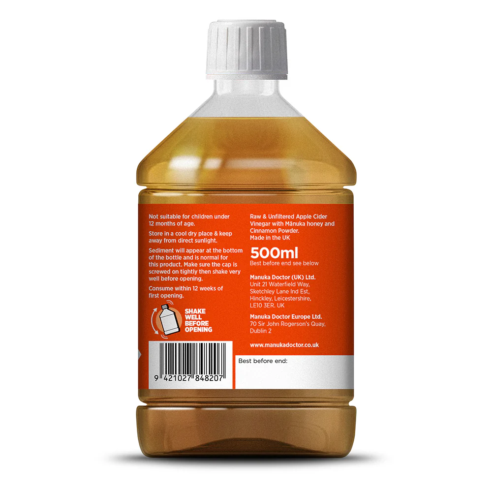 Apple Cider Vinegar with Manuka Honey & Cinnamon - Image 3