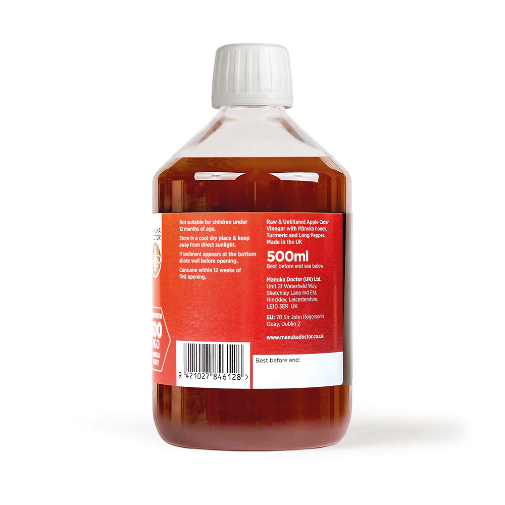 Apple Cider Vinegar with Turmeric, Manuka Honey & Long Pepper - Image 3