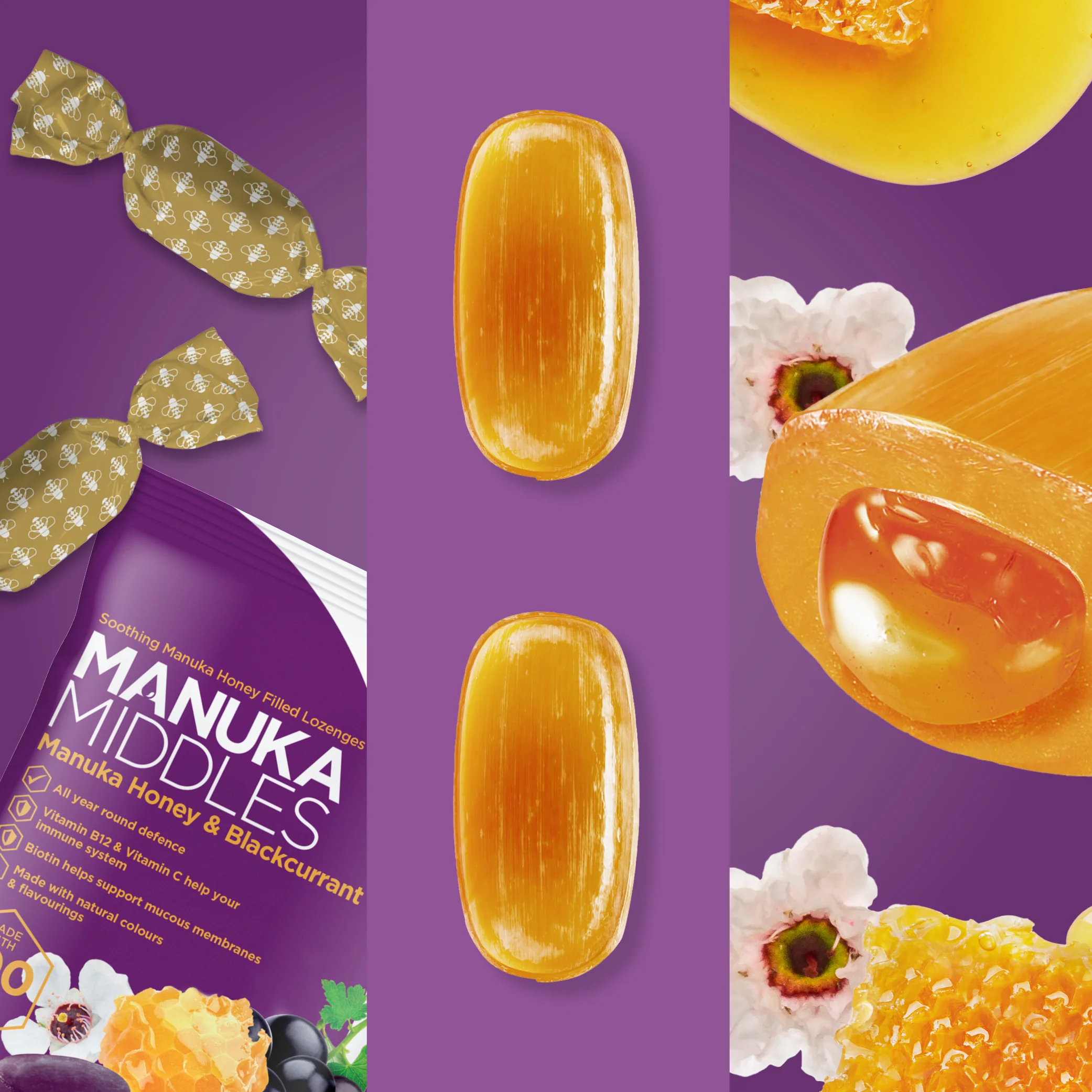 Manuka Middles - Manuka Honey & Blackcurrant - Image 4
