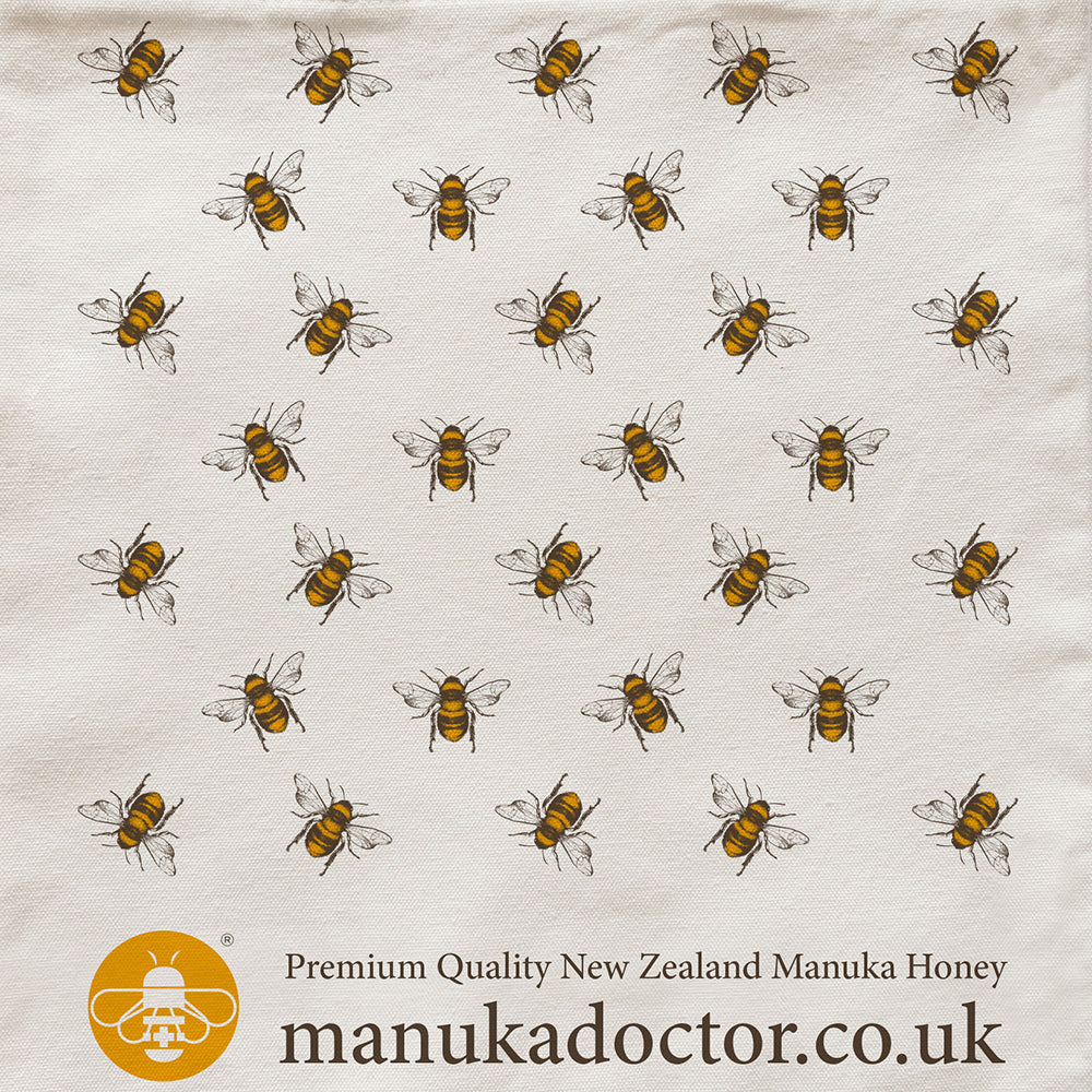 Reusable Cotton Shopping Bag - Bee Pattern design - Image 2